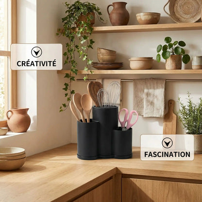 rangement ustensiles cuisine porte couvert pratique compact