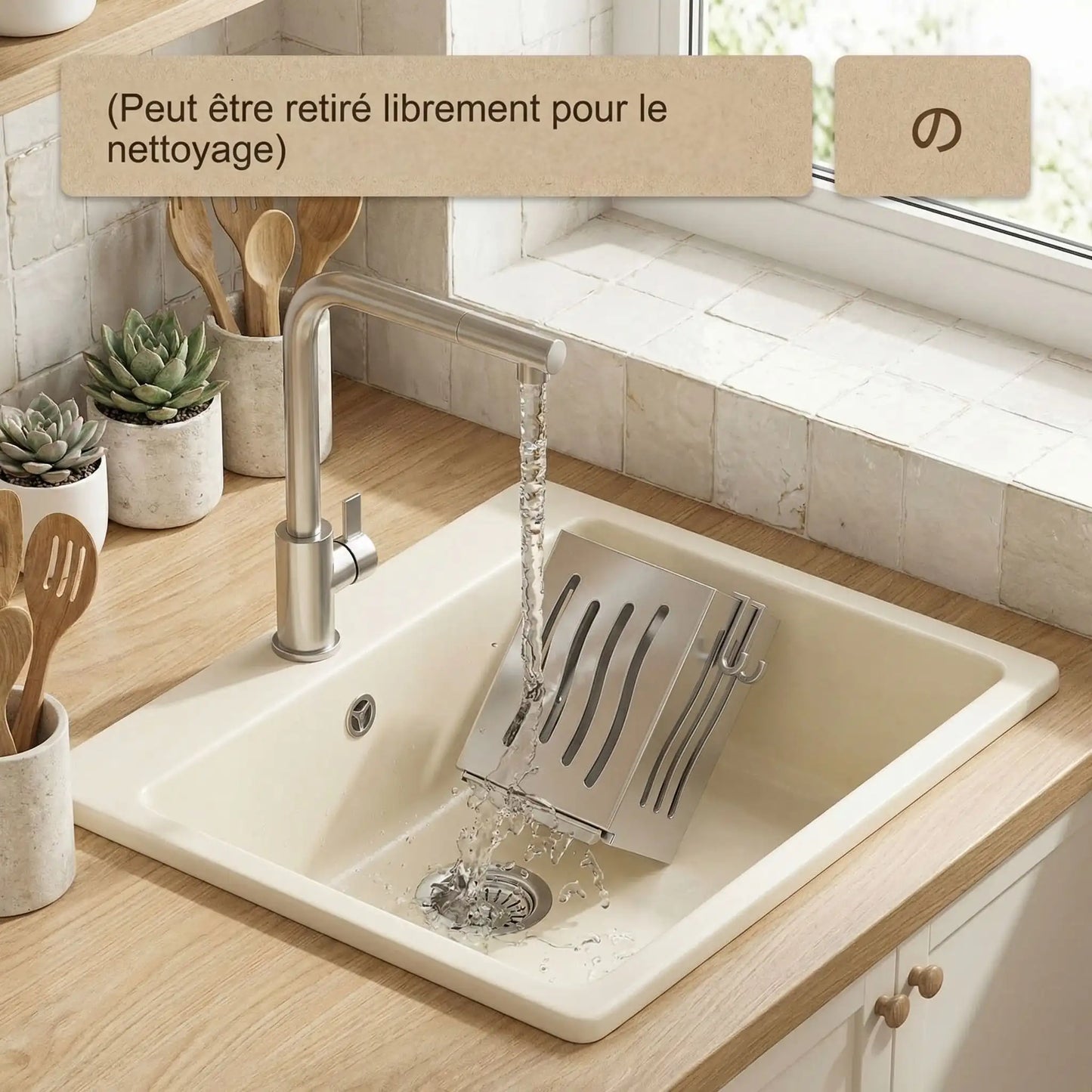 Porte-couverts mural disponible en plusieurs couleurs – noir gris blanc cuisine