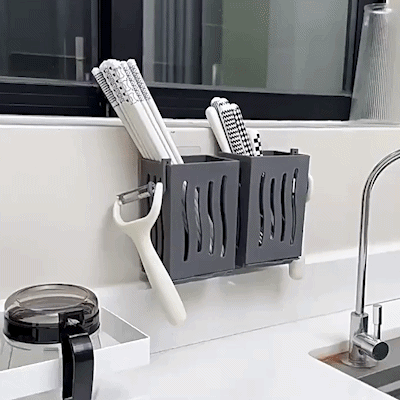 Démonstration porte-couverts mural sans perçage – installation et utilisation – cuisine MinimalisteLab