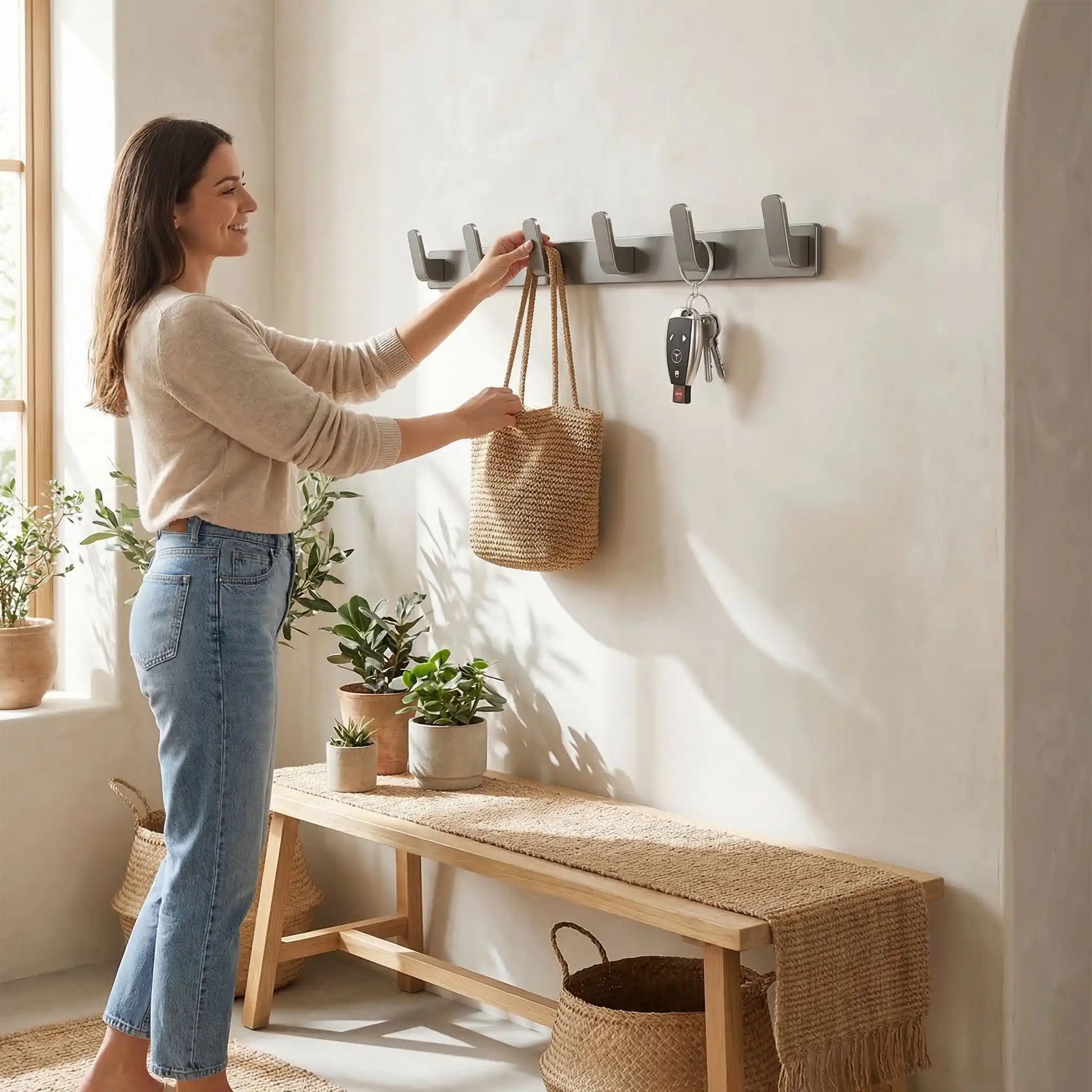 porte manteau mural entree maison