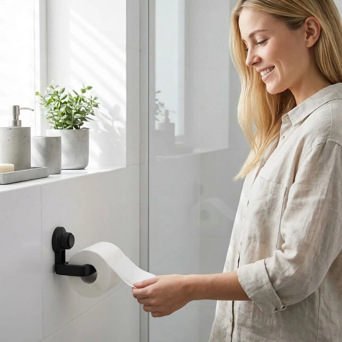 porte papier toilette mural salle de bain design minimaliste