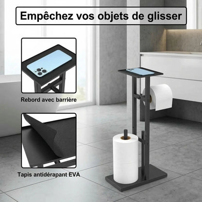 porte rouleau papier toilette base stable antiderapante salle de bain
