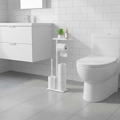 porte rouleau papier toilette blanc design minimaliste salle de bain