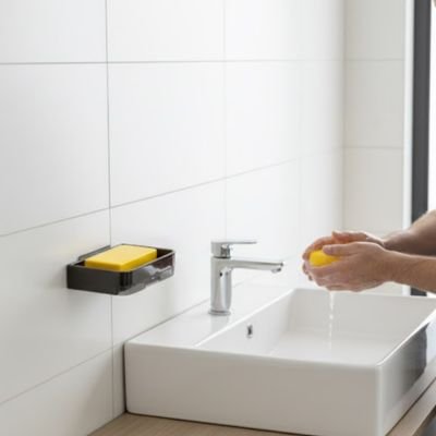 Porte savon mural 