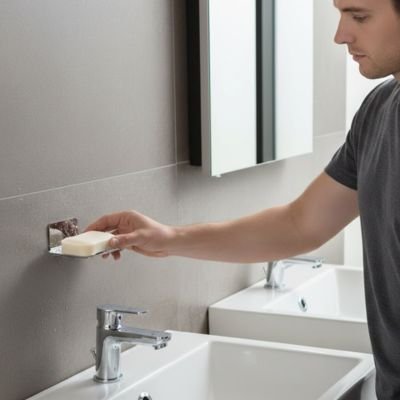 Porte savon mural 