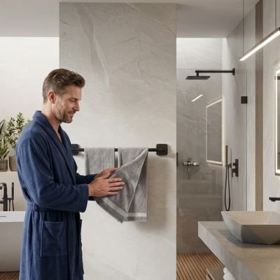 Porte serviette mural 