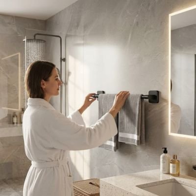 Porte serviette mural 