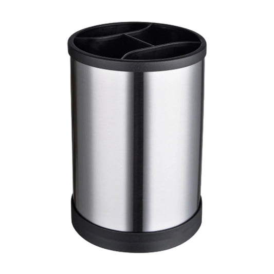 Pot ustensiles cuisine inox rotation 360° – rangement pratique plan de travail