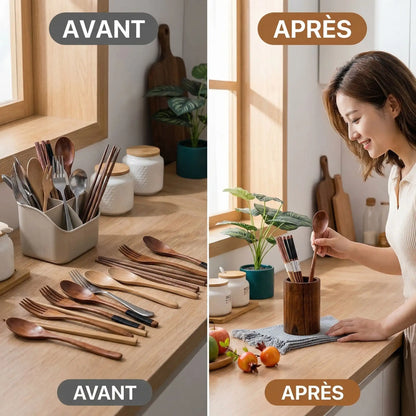 Pot ustensiles cuisine utilisé quotidien cuisine maison