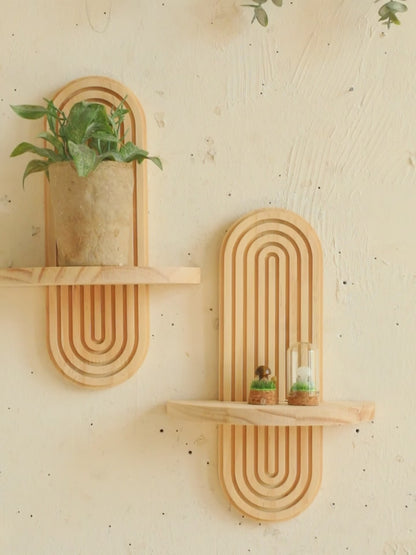 etagere murale bois boheme installation et decoration murale entree maison
