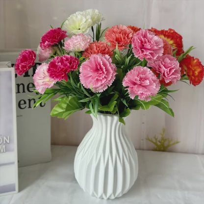 Vase | Nervuré Blanc Céramique Salon