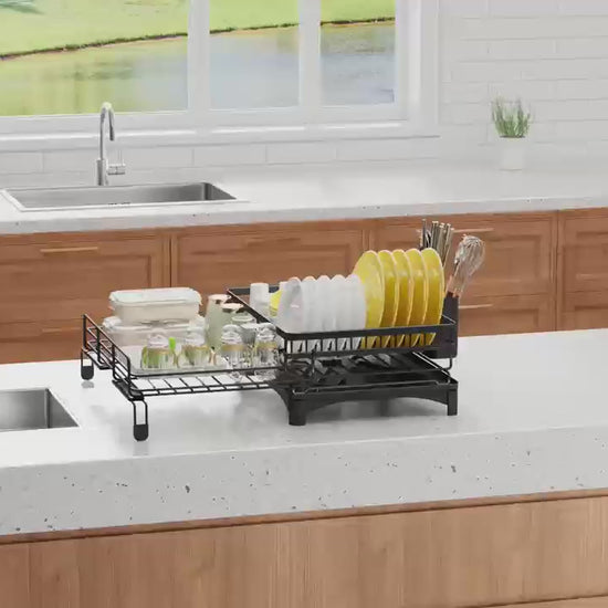 demonstration egouttoir vaisselle extensible drainage automatique cuisine