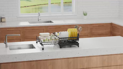 demonstration egouttoir vaisselle extensible drainage automatique cuisine