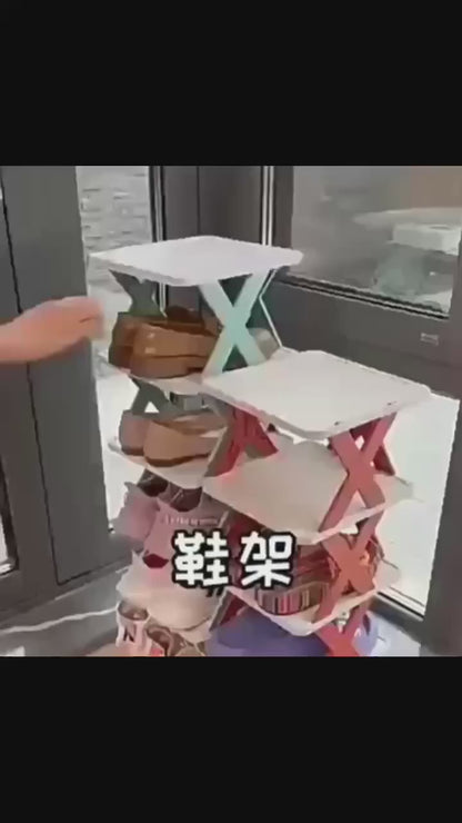 Rangement Chaussures | Étagère Gain de Place Entrée Multi-Niveaux