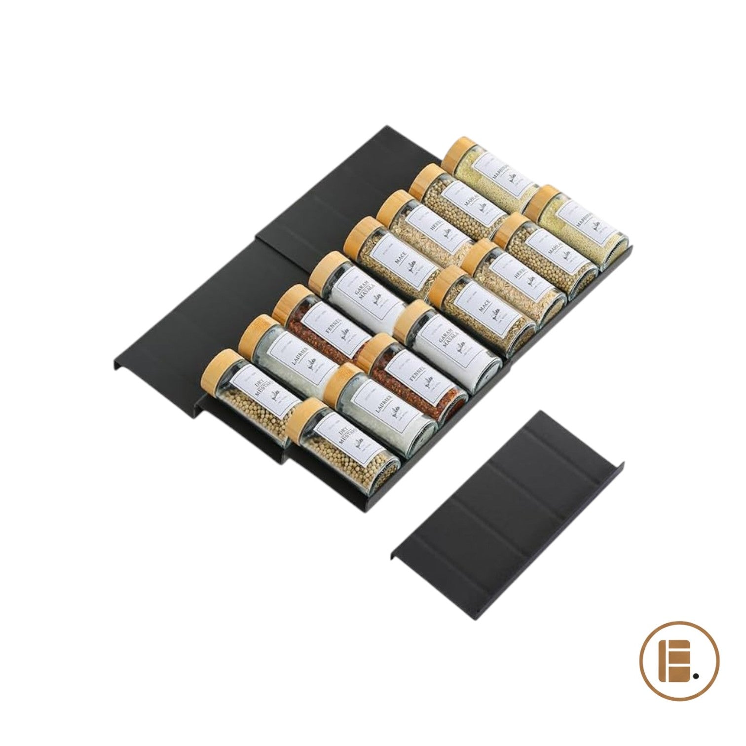 range épice tiroir gain de place cuisine MinimalisteLab