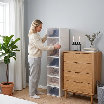 rangement chaussures gain de place compact entrée MinimalisteLab
