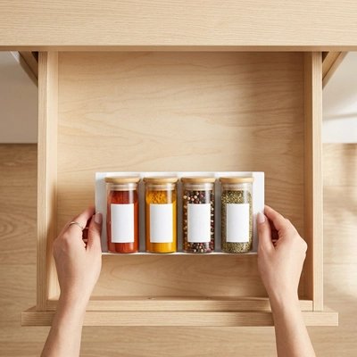 Rangement epices tiroirs