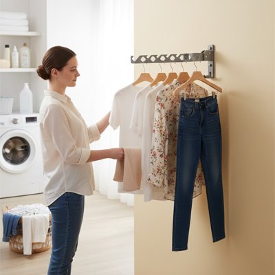 séchoir à linge gain de place buanderie MinimalisteLab