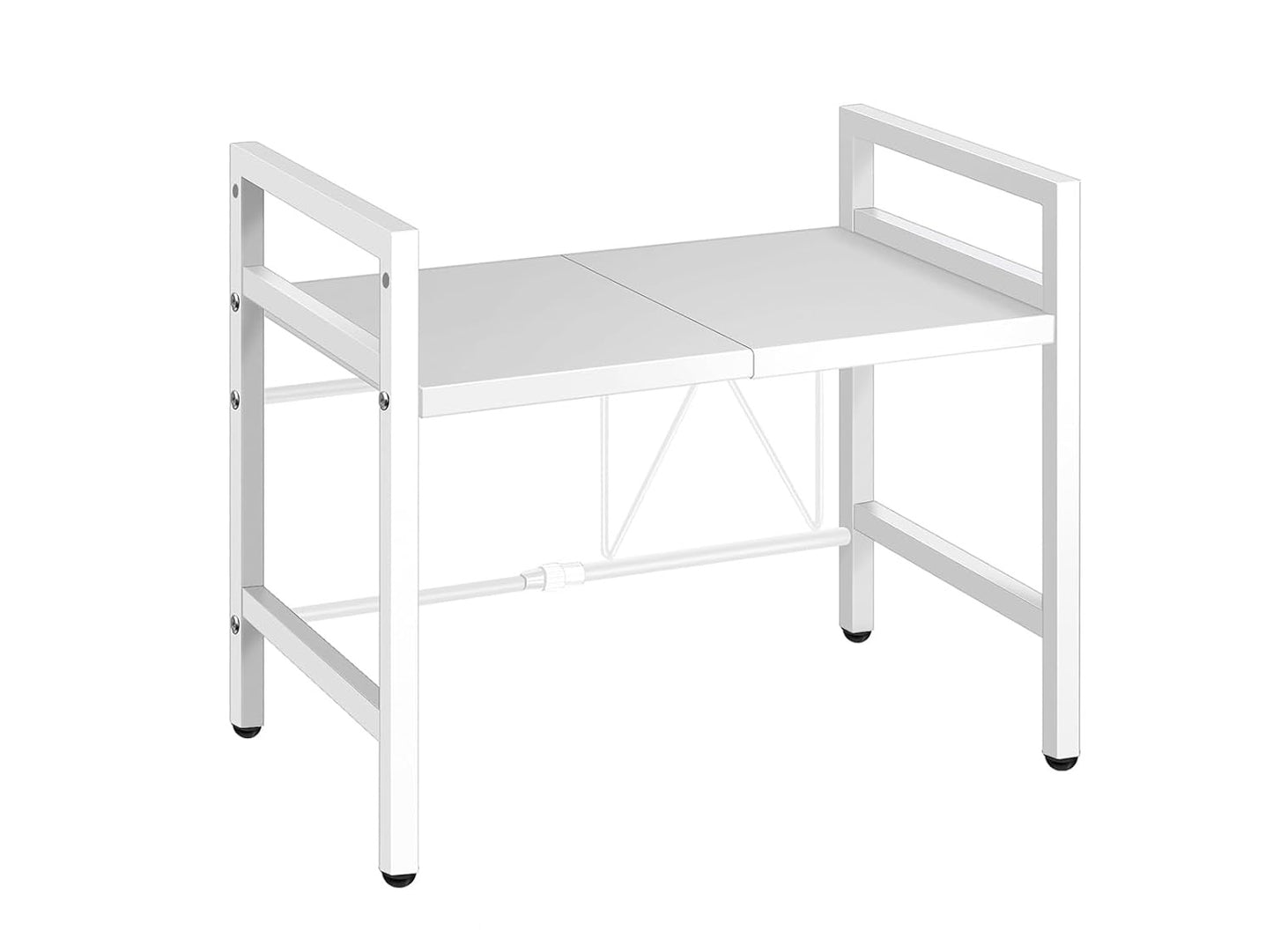 support micro ondes etagere cuisine blanche rangement plan travail