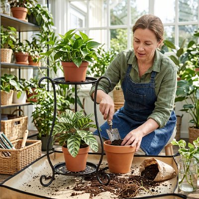 Support plante intérieur