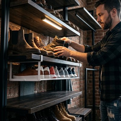 étagère chaussures 10 paires gain de place entrée MinimalisteLab