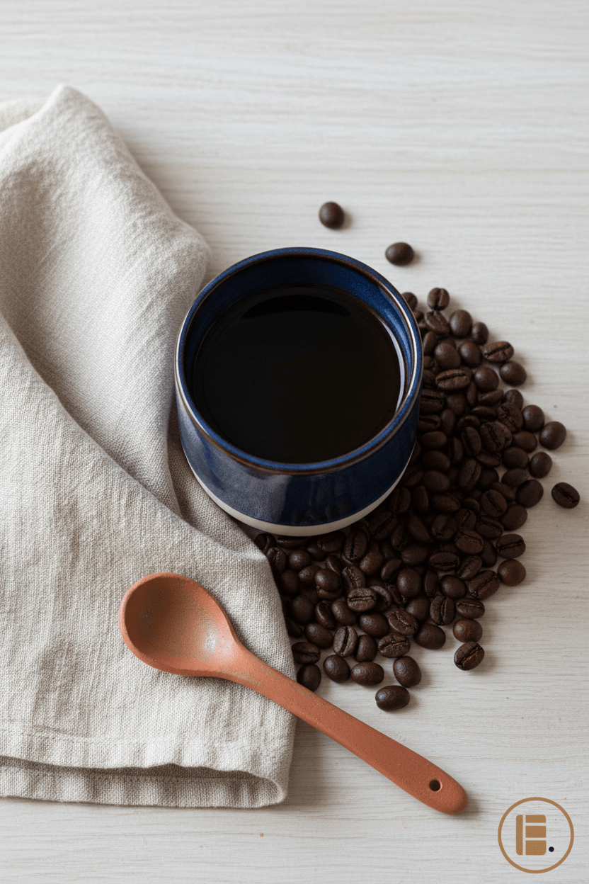 Tasse à café | Zen Japonaise | Bleu nuit & beige - Minimaliste Lab