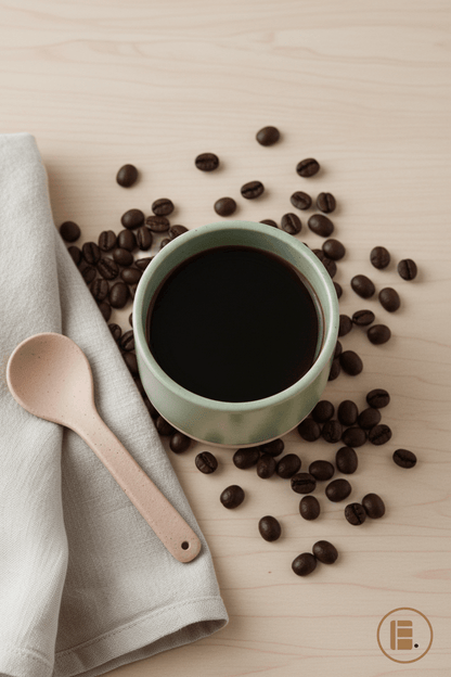 Tasse à café | Céramique Japonaise | Verte Sauge & Beige - Minimaliste Lab