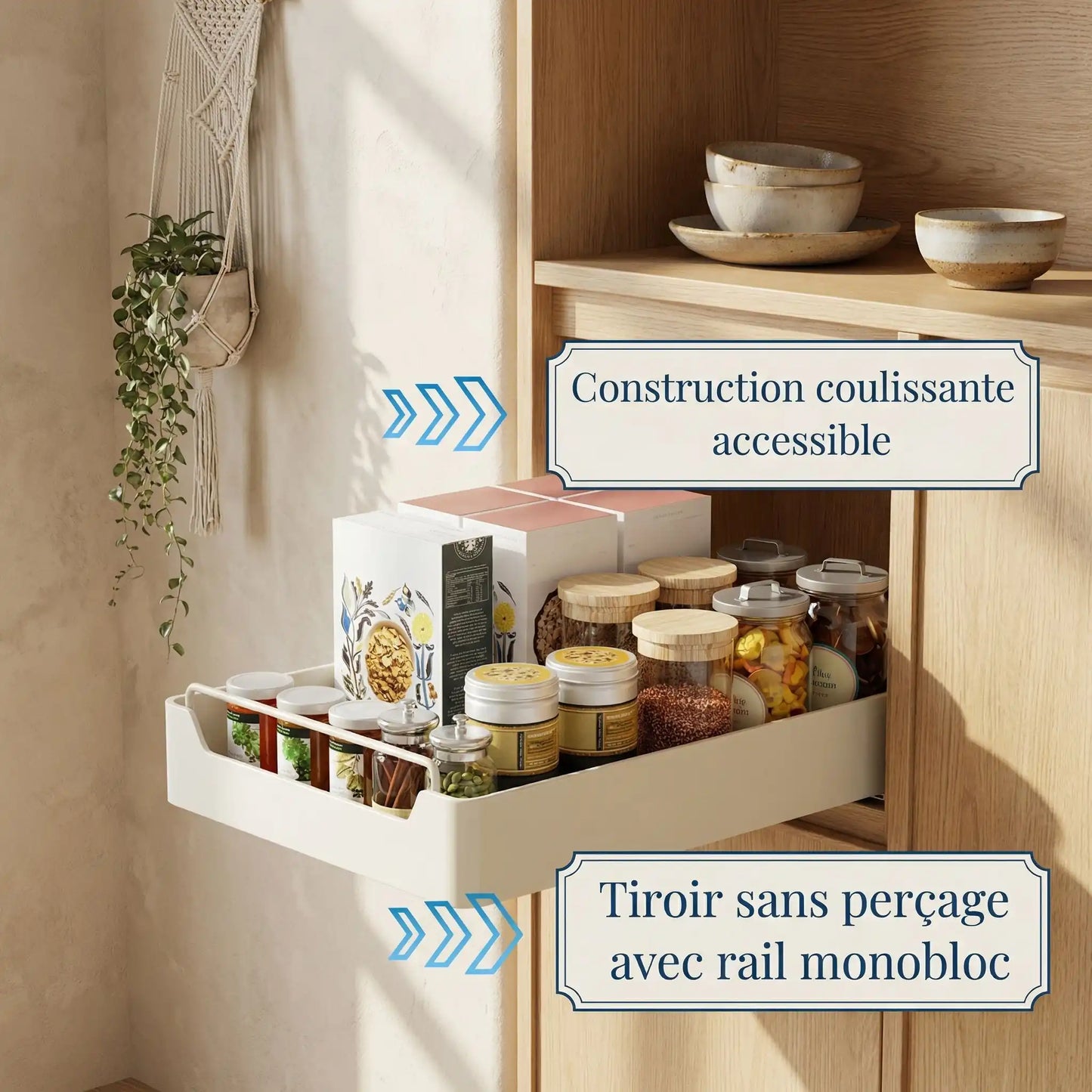 dimensions tiroir coulissant minimalisteLab