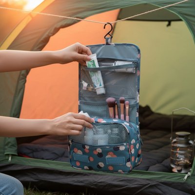 trousse de toilette de voyage compacte organisée chambre MinimalisteLab