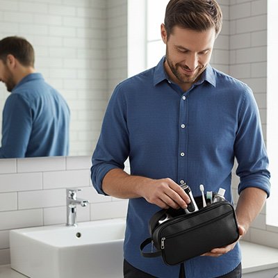 trousse de toilette homme voyage pratique salle de bain MinimalisteLab