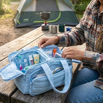 trousse de toilette voyage compacte lifestyle MinimalisteLab